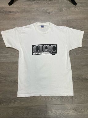 Vintage Asics CIQC Country 600 Graphic Tee Single Stitch White T-Shirt XL